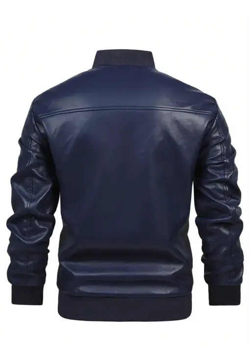mens-classic-blue-faux-leather-bomber-jacket