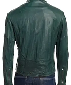 mens-classic-collar-green-faux-leather-biker-jacket