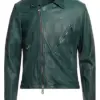 mens-classic-collar-green-faux-leather-biker-jacket