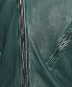 mens-classic-collar-green-faux-leather-biker-jacket