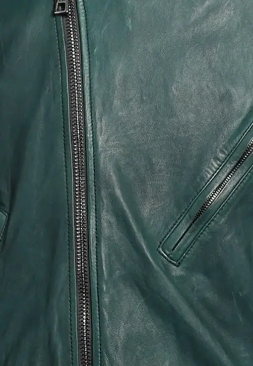 mens-classic-collar-green-faux-leather-biker-jacket