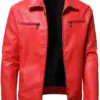 mens-classic-collar-red-faux-leather-biker-jacket