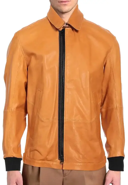 mens-classic-tan-faux-leather-bomber-jacket