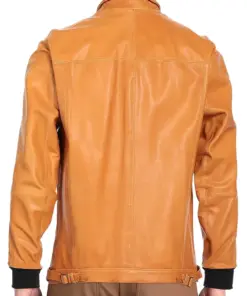 mens-classic-tan-faux-leather-bomber-jacket