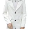 mens-classic-white-faux-leather-trench-coat