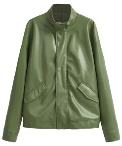 mens-drop-shoulder-green-faux-leather-jacket