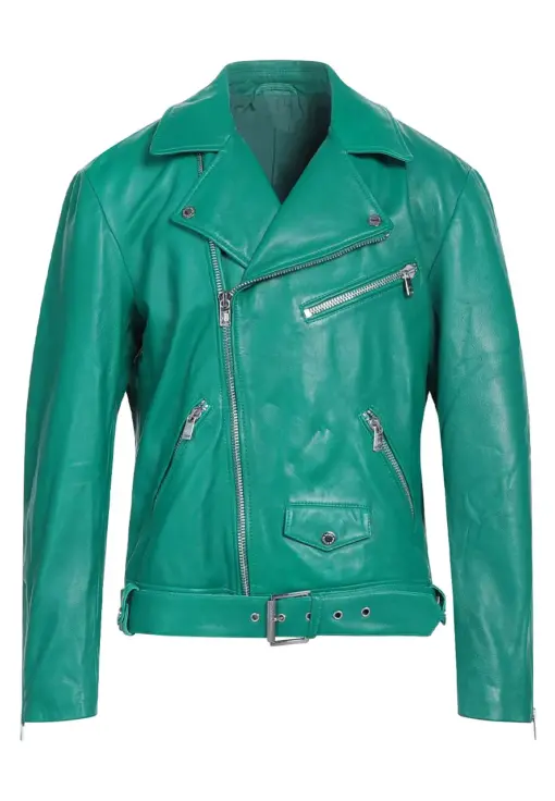 mens-emerald-green-faux-leather-jacket