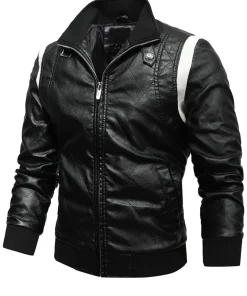 mens-faux-leather-black-bomber-jacket-with-removable-hood