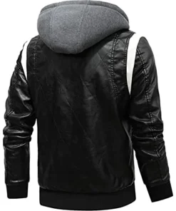 mens-faux-leather-black-bomber-jacket-with-removable-hood