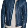 mens-faux-leather-blue-biker-jacket