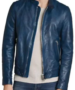 mens-faux-leather-blue-biker-jacket