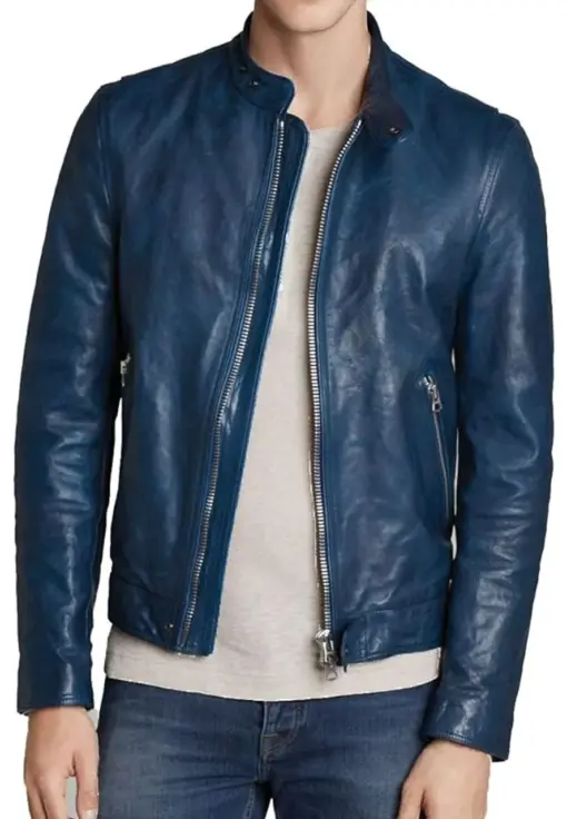 mens-faux-leather-blue-biker-jacket