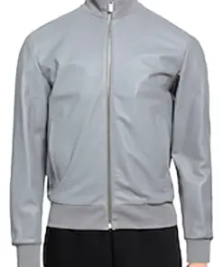 mens-faux-leather-gray-bomber-jacket