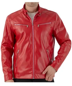 mens-iconic-red-faux-leather-jacket