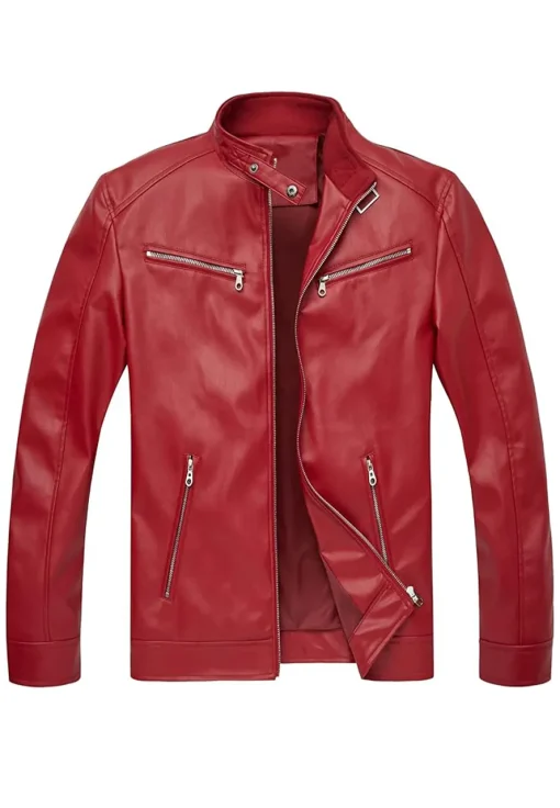 mens-iconic-red-faux-leather-jacket