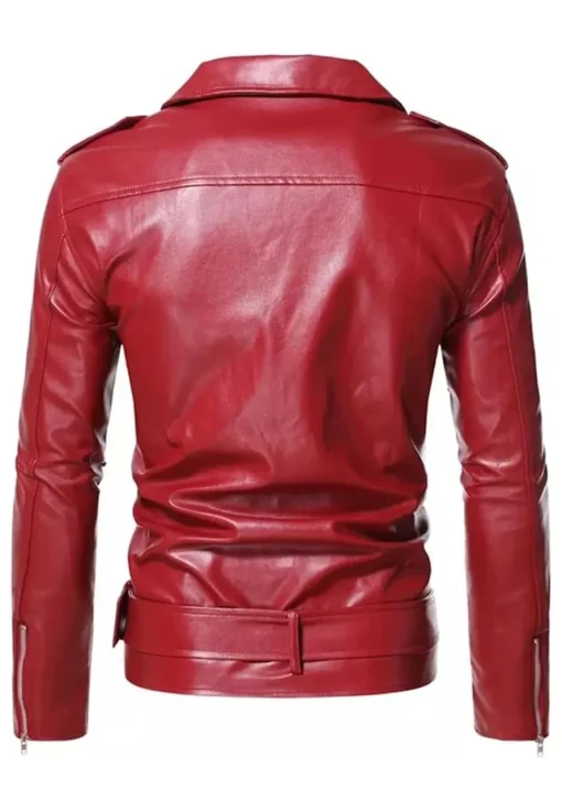 mens-lapel-collar-red-faux-leather-biker-jacket