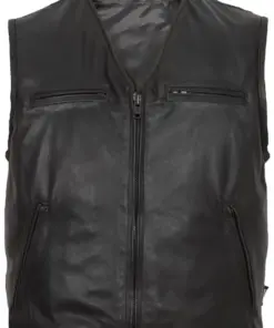 mens-matte-black-faux-leather-vest