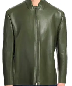 mens-military-green-faux-leather-jacket