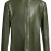mens-military-green-faux-leather-jacket