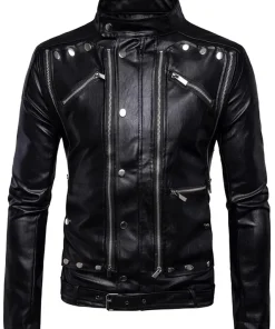 mens-multi-zipper-black-faux-leather-biker-jacket