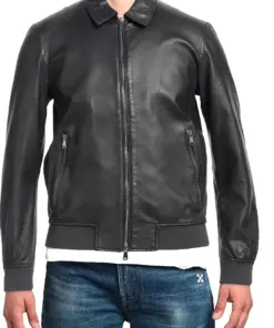 mens-night-blue-faux-leather-bomber-jacket