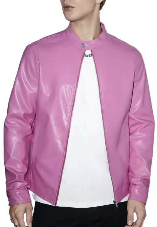 mens-pink-faux-leather-jacket