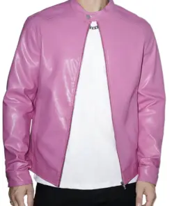 mens-pink-faux-leather-jacket
