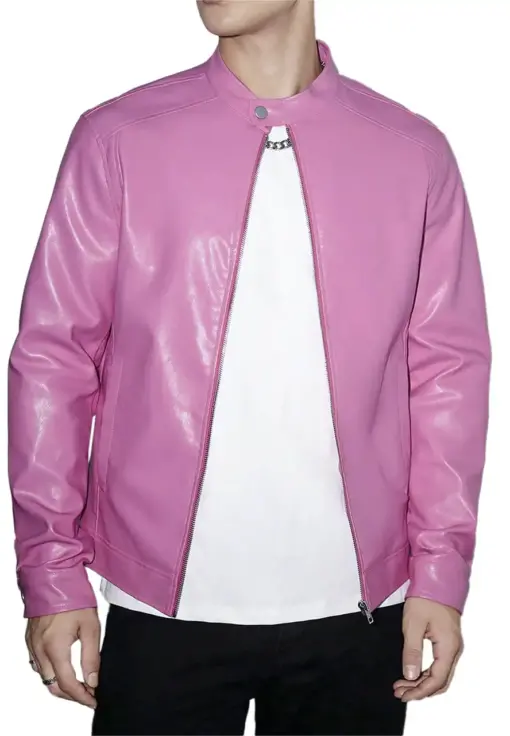 mens-pink-faux-leather-jacket