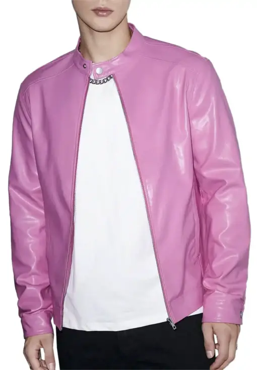 mens-pink-faux-leather-jacket