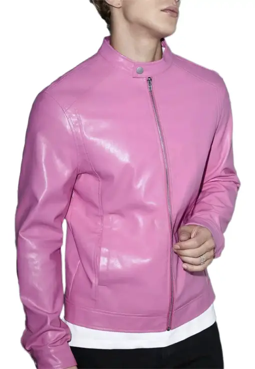 mens-pink-faux-leather-jacket