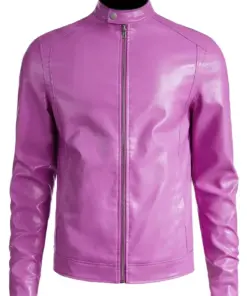 mens-pink-faux-leather-jacket