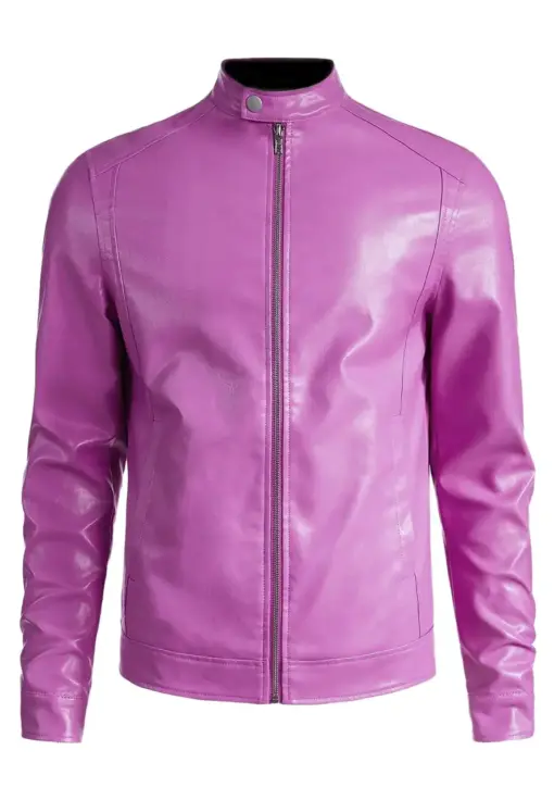 mens-pink-faux-leather-jacket