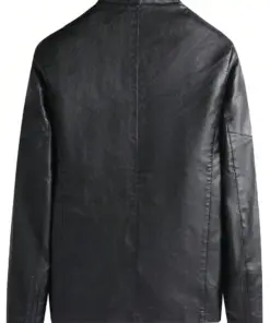 mens-plain-black-faux-leather-jacket