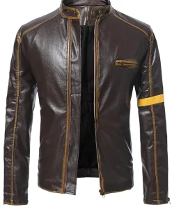 mens-punk-style-brown-faux-leather-motobiker-jacket