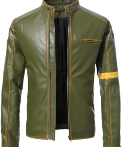 mens-punk-style-green-faux-leather-motobiker-jacket