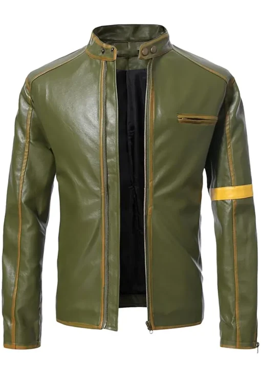 mens-punk-style-green-faux-leather-motobiker-jacket