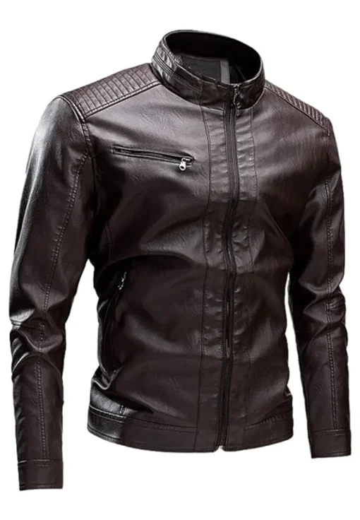 mens-quilted-shoulder-coffee-brown-faux-leather-biker-jacket