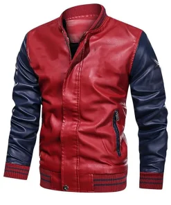 mens-red-and-blue-faux-leather-varsity-bomber-jacket