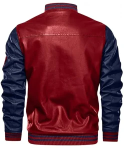 mens-red-and-blue-faux-leather-varsity-bomber-jacket