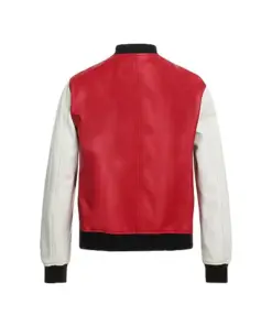 mens-red-and-white-faux-leather-bomber-jacket