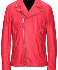 mens-red-faux-leather-biker-jacket