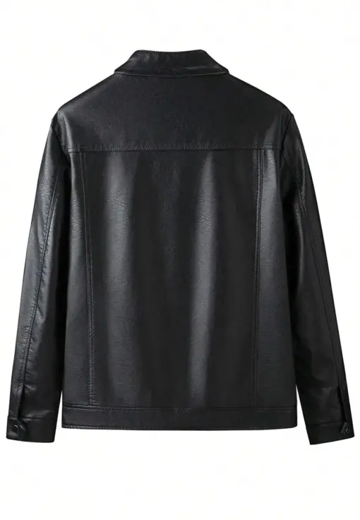 mens-regular-fit-faux-leather-black-jacket