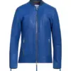 mens-round-collar-blue-faux-leather-bomber-jacket