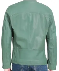 mens-round-collar-green-faux-leather-bomber-jacket