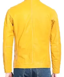 mens-round-collar-yellow-faux-leather-biker-jacket