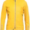 mens-round-collar-yellow-faux-leather-biker-jacket
