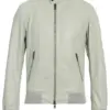 mens-sage-green-faux-leather-bomber-jacket