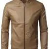 mens-simple-style-brown-faux-leather-bomber-jacket