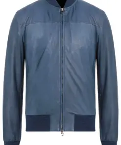 mens-slate-blue-faux-leather-bomber-jacket