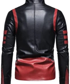 mens-slim-fit-casual-black-faux-leather-jacket